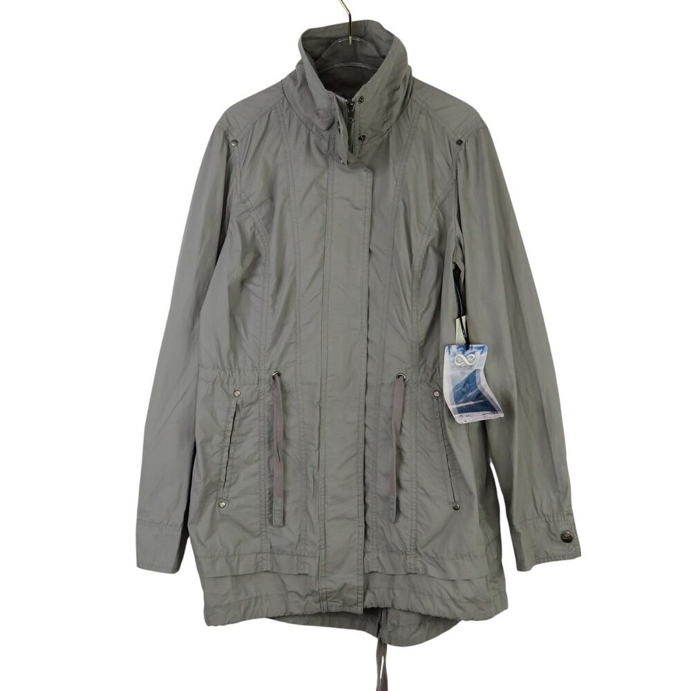 Be Boundless Women's Khaki Gray Utility Jacket Medium Light Jacket Medium